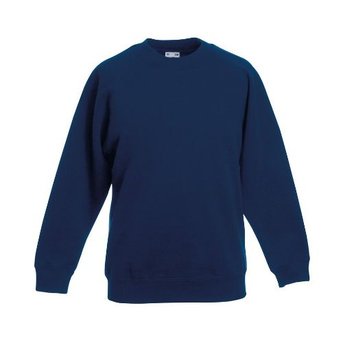 Fruit Of The Loom Kids Classic Raglan Sweatshirt Navy